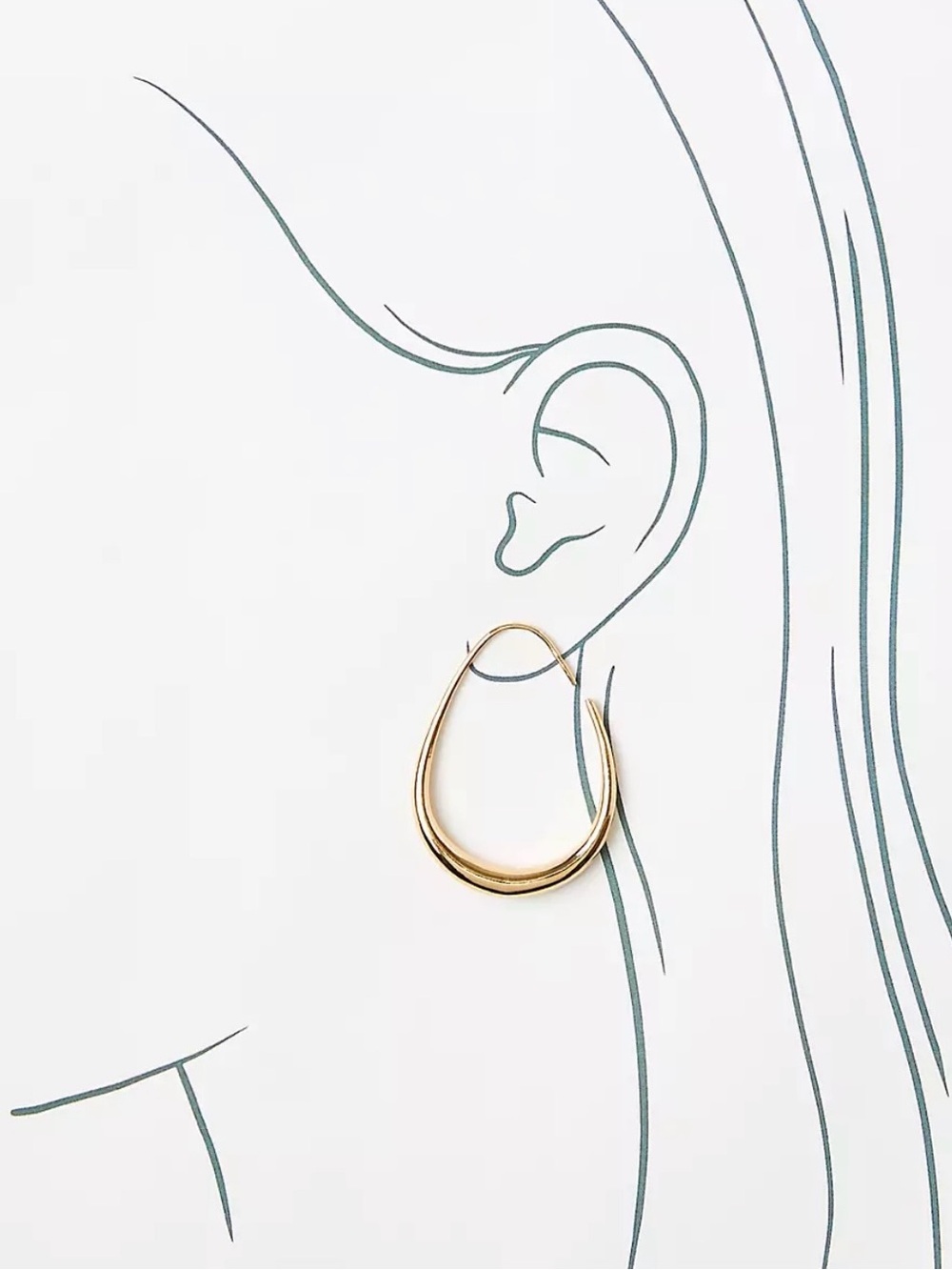 New Loft Metallic Drop Teardrop Earrings - Picture 9 of 11